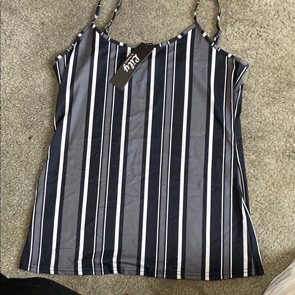 Lily Black and White Fitted Camisole